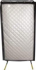 Singer Safety - 8' Long x 48" Wide, Fiberglass Modular Acoustic Screen/Frame - ASTM E-84 Specification, Metallic Gray - Exact Tool & Supply