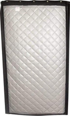Singer Safety - 8.4' Long x 48" Wide, Fiberglass Modular Acoustic Screen/Frame - ASTM E-84 Specification, Metallic Gray - Exact Tool & Supply