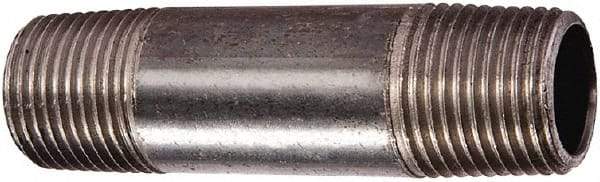 Value Collection - Schedule 80, 3" Diam x 4" Long Black Pipe Nipple - Seamless - Exact Tool & Supply