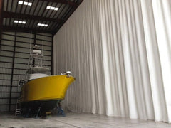 Singer Safety - 4 Ft. Wide x 8 Ft. High, 15 mil Thick Laminated Polyester Vinyl Welding Curtain Kit Wall Partition - Exact Tool & Supply