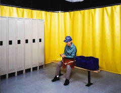 Singer Safety - 6 Ft. Wide x 8 Ft. High, 14 mil Thick Laminated Polyester Vinyl Welding Curtain Kit Wall Partition - Exact Tool & Supply