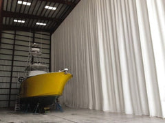 Singer Safety - 10 Ft. Wide x 10 Ft. High, 15 mil Thick Laminated Polyester Vinyl Welding Curtain Kit Wall Partition - Exact Tool & Supply