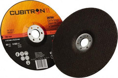 3M - 36 Grit, 7" Wheel Diam, 1/8" Wheel Thickness, 7/8" Arbor Hole, Type 27 Depressed Center Wheel - Ceramic, 8,500 Max RPM - Exact Tool & Supply