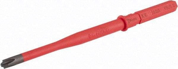 Wera - 3/8" Drive, #2 Reversible Phillips/Slotted Screwdriver Bit - 6-1/4" OAL - Exact Tool & Supply