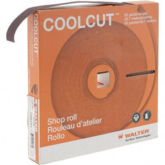 WALTER Surface Technologies - 1" x 50 Yd 80 Grit Aluminum Oxide Cloth Roll - J Weighted Backing - Exact Tool & Supply