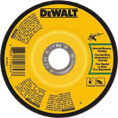 DeWALT - 24 Grit, 7" Wheel Diam, 1/4" Wheel Thickness, Type 27 Depressed Center Wheel - Silicon Carbide, 8,700 Max RPM, Compatible with Angle Grinder - Exact Tool & Supply