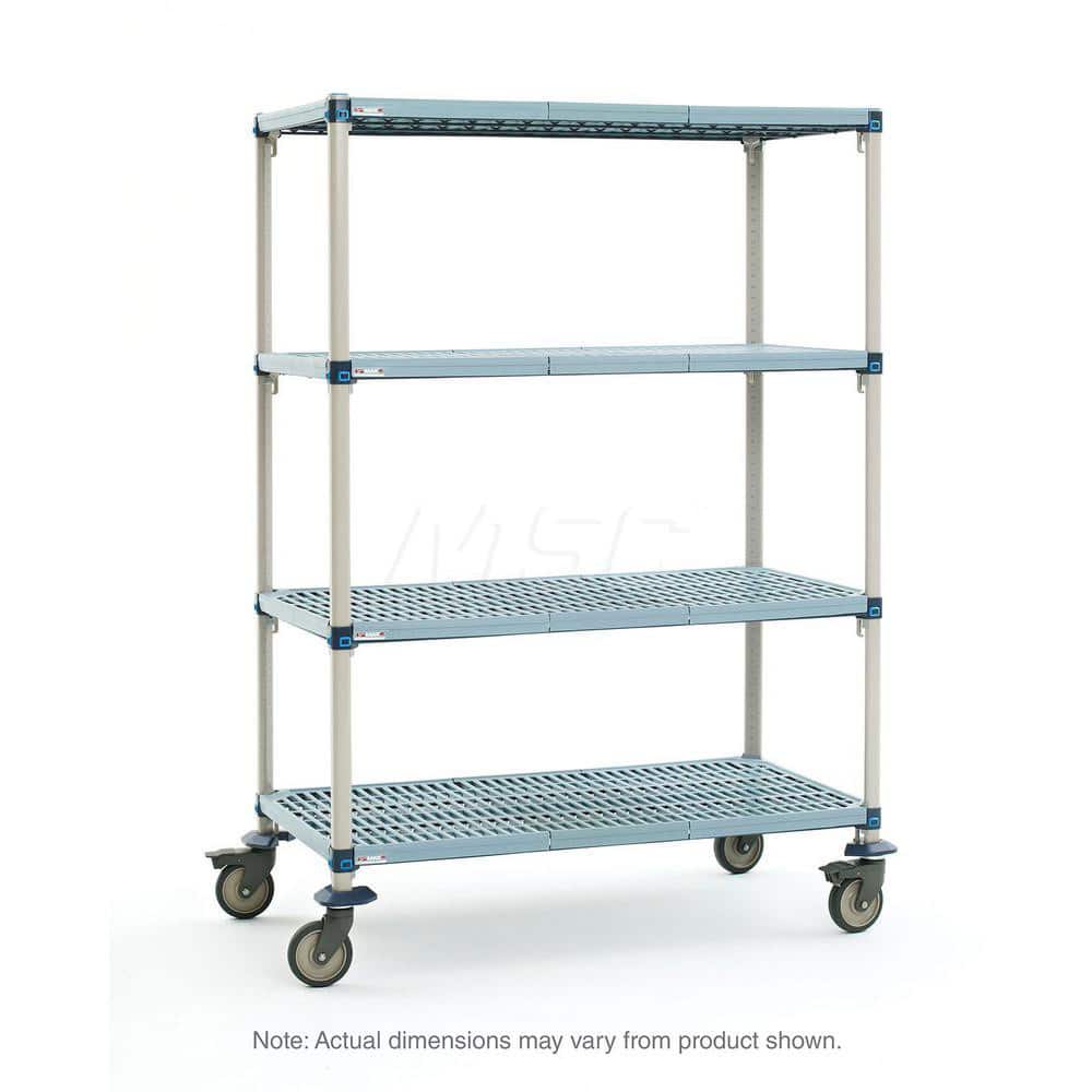 Metro - Carts; Type: Industrial Cart ; Load Capacity (Lb.): 900.000 ; Number of Shelves: 4 ; Width (Inch): 26-5/16 ; Length (Inch): 49-3/4 ; Height (Inch): 67-1/4 - Exact Tool & Supply