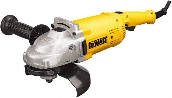 DeWALT - 7" Wheel Diam, 8,500 RPM, Corded Angle & Disc Grinder - 5/8-11 Spindle, 120 Volts - Exact Tool & Supply