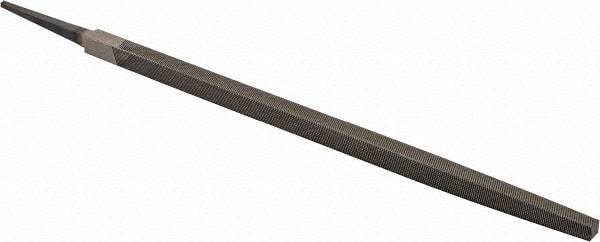 Value Collection - 14" Long, Bastard Cut, Square American-Pattern File - Double Cut, 1/2" Overall Thickness, Tang - Exact Tool & Supply