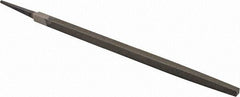 Value Collection - 14" Long, Bastard Cut, Square American-Pattern File - Double Cut, 1/2" Overall Thickness, Tang - Exact Tool & Supply
