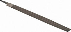 Value Collection - 16" Long, Bastard Cut, Half Round American-Pattern File - Double Cut, 0.47" Overall Thickness, Tang - Exact Tool & Supply