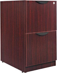 ALERA - 15-5/8" Wide x 28-1/2" High x 28-1/2" Deep, 2 Drawer Full Pedestal - Woodgrain Laminate, Mahogany - Exact Tool & Supply
