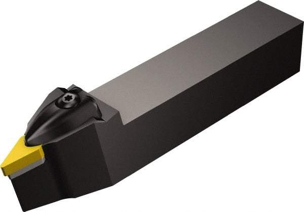 Sandvik Coromant - DVVN, Neutral Cut, 17.50° Lead Angle, 1-1/4" Shank Height x 1-1/4" Shank Width, Negative Rake Indexable Turning Toolholder - 6" OAL, VNMG 16 04 08 Insert Compatibility, Series T-Max P - Exact Tool & Supply