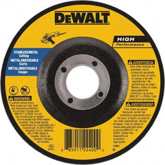 DeWALT - 6" 60 Grit Aluminum Oxide Cutoff Wheel - 0.045" Thick, 7/8" Arbor, 10,100 Max RPM, Use with Angle Grinders - Exact Tool & Supply