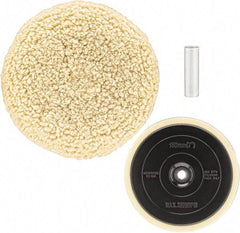 DeWALT - 7" Diam Cotton Blend Buffing & Backing Pad - Threaded Arbor Attachment - Exact Tool & Supply