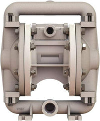 Versa-Matic - 1/2" NPT, Air Operated Diaphragm Pump - Santoprene Diaphragm, Aluminum Housing - Exact Tool & Supply