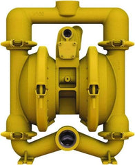 Versa-Matic - 1-1/4 \x96 1-1/2 NPT, Air Operated Diaphragm Pump - PTFE Diaphragm, Aluminum Housing - Exact Tool & Supply