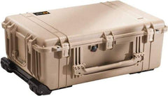 Pelican Products, Inc. - 20-15/32" Wide x 12-29/64" High, Clamshell Hard Case - Tan, Polyethylene - Exact Tool & Supply