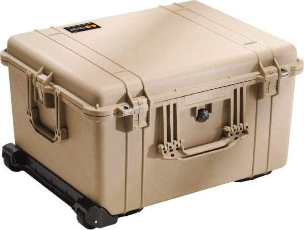 Pelican Products, Inc. - 19-37/64" Wide x 13-29/32" High, Clamshell Hard Case - Tan, Polyethylene - Exact Tool & Supply
