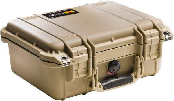 Pelican Products, Inc. - 11-5/8" Wide x 6" High, Clamshell Hard Case - Tan, Polyethylene - Exact Tool & Supply