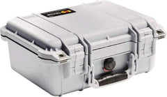 Pelican Products, Inc. - 11-5/8" Wide x 6" High, Clamshell Hard Case - Silver, Polyethylene - Exact Tool & Supply