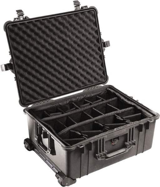 Pelican Products, Inc. - 19-11/16" Wide x 11-7/8" High, Clamshell Hard Case - Black, Polyethylene - Exact Tool & Supply