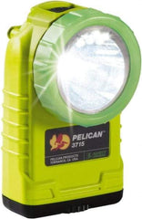 Pelican Products, Inc. - White LED Bulb, 233 Lumens, Right Angle Flashlight - Yellow Plastic Body, 4 AA Alkaline Batteries Not Included - Exact Tool & Supply