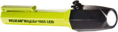 Pelican Products, Inc. - White LED Bulb, 34 Lumens, Industrial/Tactical Flashlight - Yellow Plastic Body, 2 AAA Alkaline Batteries Included - Exact Tool & Supply