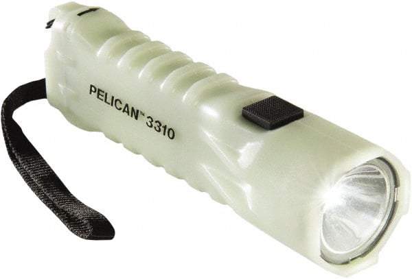 Pelican Products, Inc. - White LED Bulb, 376 Lumens, Industrial/Tactical Flashlight - Yellow Plastic Body, 3 AA Alkaline Batteries Included - Exact Tool & Supply