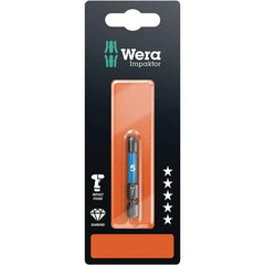 Wera - 4mm Hex Screwdriver Bit - 1/4" Drive, 50mm OAL - Exact Tool & Supply