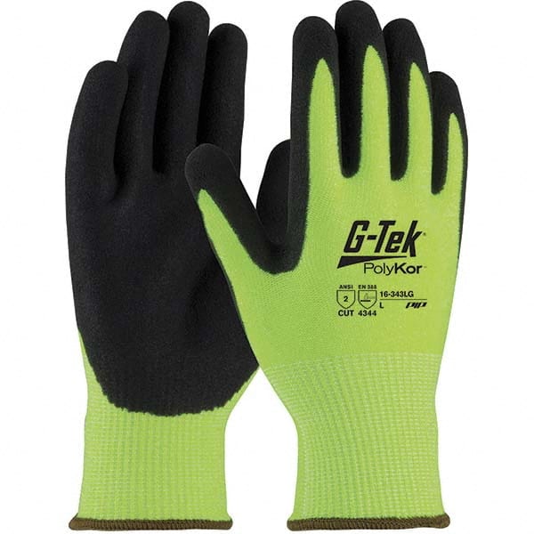 PIP - Size S, ANSI Cut Lvl A2, Puncture Lvl 4, Abrasion Lvl 4, Nitrile Coated PolyKor Cut Resistant Gloves - Exact Tool & Supply