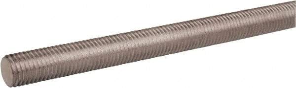 Made in USA - #10-24 UNC (Coarse), 3" Long, Stainless Steel General Purpose Acme Threaded Rod - Uncoated, Right Hand Thread - Exact Tool & Supply