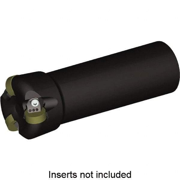 Kennametal - 1.075" Cutting Diam, 32mm Shank Diam, Straight Shank Indexable Copy End Mill - 3 Inserts, RNGN120400 Insert, KCRA40Z03A32RN12 Toolholder, Steel - Exact Tool & Supply