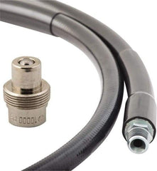 Value Collection - 3/8" Inside Diam x 3/8 NPT 6' Hydraulic Pump Hose - 10,000 psi, 59755199 Opposite End, Rubber - Exact Tool & Supply
