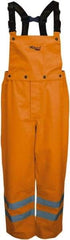Viking - Size L, High Visibility Orange, Rain, Wind Resistant Bib Overall - No Pockets - Exact Tool & Supply