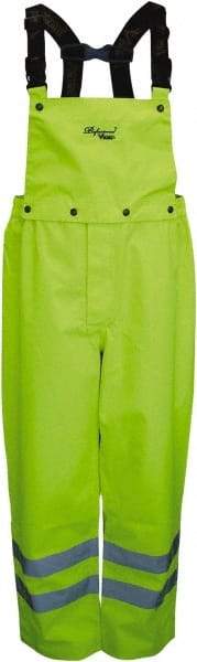Viking - Size XL, High Visibility Yellow, Rain, Wind Resistant Bib Overall - No Pockets - Exact Tool & Supply