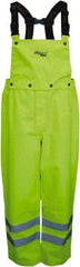 Viking - Size XL, High Visibility Yellow, Rain, Wind Resistant Bib Overall - No Pockets - Exact Tool & Supply