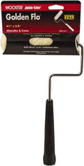 Wooster Brush - 11" Long, 3/8" Nap, Mini Knit - 6-1/2" Wide, Steel Frame, Includes Roller Cover & Frame - Exact Tool & Supply