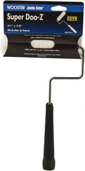 Wooster Brush - 11" Long, 3/8" Nap, Mini Woven - 6-1/2" Wide, Steel Frame, Includes Roller Cover & Frame - Exact Tool & Supply