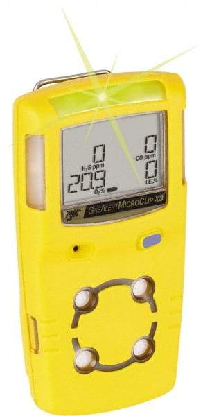 BW Technologies by Honeywell - Visual, Vibration & Audible Alarm, LCD Display, Single Gas Detector - Monitors Hydrogen Sulfide, -20 to 50°C Working Temp - Exact Tool & Supply