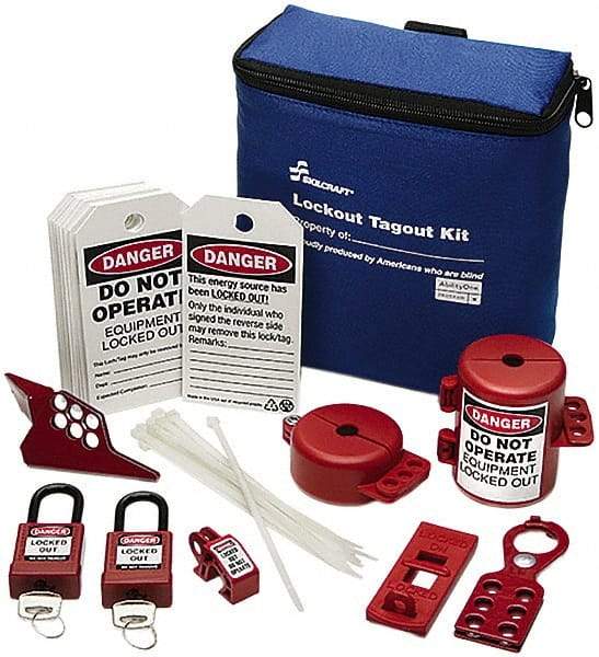 Ability One - 29 Piece Electrical & Valve Lockout Kit - Keyed Differently, Comes in Carrying Case - Exact Tool & Supply
