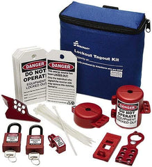 Ability One - 29 Piece Electrical & Valve Lockout Kit - Keyed Differently, Comes in Carrying Case - Exact Tool & Supply