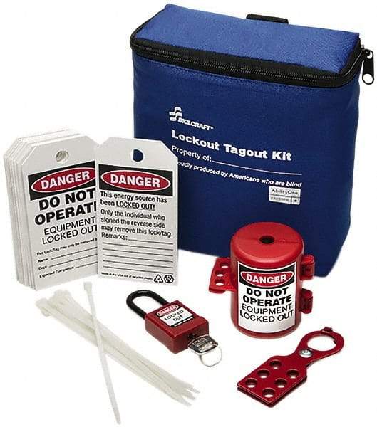 Ability One - 24 Piece Lockout Tagout Kit - Keyed Differently, Comes in Carrying Case - Exact Tool & Supply
