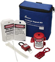Ability One - 24 Piece Lockout Tagout Kit - Keyed Differently, Comes in Carrying Case - Exact Tool & Supply