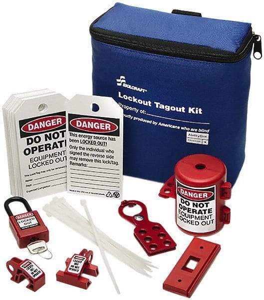 Ability One - 27 Piece Electrical Lockout Kit - Keyed Differently, Comes in Carrying Case - Exact Tool & Supply