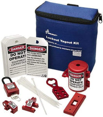 Ability One - 27 Piece Electrical Lockout Kit - Keyed Differently, Comes in Carrying Case - Exact Tool & Supply
