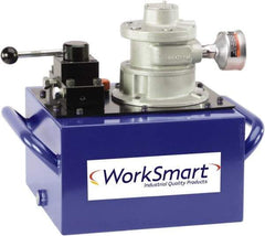 Value Collection - 10,000 psi Air-Hydraulic Pump & Jack - 3 Gal Oil Capacity, Dump Valve, Use with Single Acting Cylinders, Advance & Retract - Exact Tool & Supply