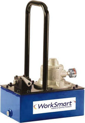 Value Collection - 10,000 psi Air-Hydraulic Pump & Jack - 1 Gal Oil Capacity, Dump Valve, Use with Single Acting Cylinders, Advance & Retract - Exact Tool & Supply