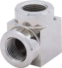 Value Collection - 3/8 Female NPTF Nickel Plated Steel Hydraulic Hose Female Elbow - 10,000 psi, 6 GPM - Exact Tool & Supply