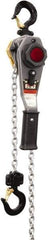 Jet - 1,500 Lb Lifting Capacity, 5' Lift Height, Lever with Overload Protection Hoist - Made from Chain - Exact Tool & Supply